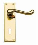 Victorian Scroll Lever on Backplate (PB)