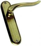 Susy Antique Brass Lever Latch on Plate