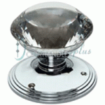 Diamond Glass Centre Door Knob