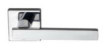 Kubus Straight Door Handle on Rose - Frelan